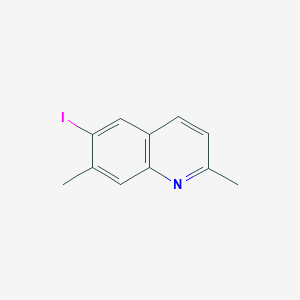 molecular formula C11H10IN B11842746 6-Iodo-2,7-dimethylquinoline 