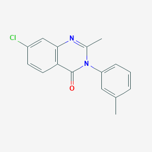 molecular formula C16H13ClN2O B11842774 7-Chloro-2-methyl-3-(m-tolyl)quinazolin-4(3H)-one CAS No. 62820-64-8