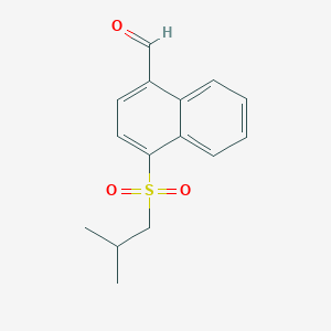 molecular formula C15H16O3S B11842786 4-(Isobutylsulfonyl)-1-naphthaldehyde 