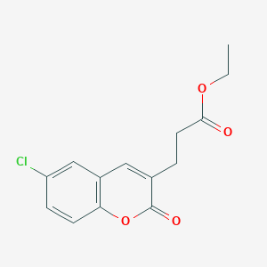 molecular formula C14H13ClO4 B11842810 Ethyl 3-(6-chloro-2-oxo-2H-chromen-3-yl)propanoate 