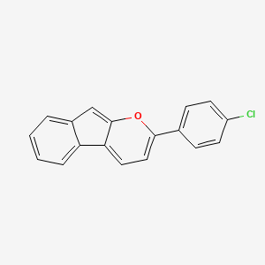 molecular formula C18H11ClO B11842825 2-(4-Chlorophenyl)indeno[2,1-b]pyran CAS No. 62096-34-8