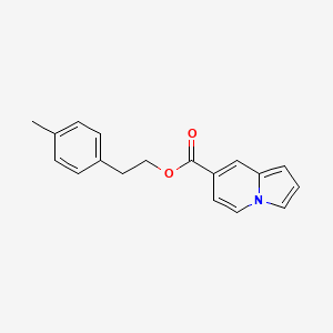 molecular formula C18H17NO2 B11842832 4-Methylphenethyl indolizine-7-carboxylate 
