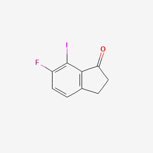 molecular formula C9H6FIO B11842848 6-Fluoro-7-iodo-2,3-dihydroinden-1-one 