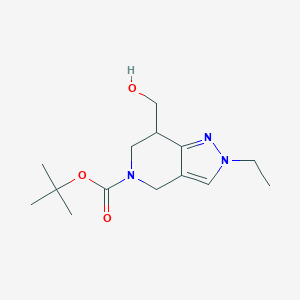 molecular formula C14H23N3O3 B11842867 tert-butyl 2-ethyl-7-(hydroxymethyl)-6,7-dihydro-2H-pyrazolo[4,3-c]pyridine-5(4H)-carboxylate 