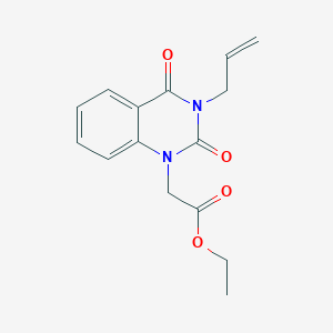 molecular formula C15H16N2O4 B11842896 Ethyl 2-(3-allyl-2,4-dioxo-3,4-dihydroquinazolin-1(2H)-yl)acetate 