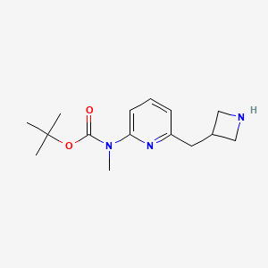 molecular formula C15H23N3O2 B11842901 Tert-butyl (6-(azetidin-3-ylmethyl)pyridin-2-YL)(methyl)carbamate 