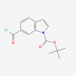 molecular formula C14H14ClNO3 B11842924 1-Boc-1H-indole-6-carbonyl chloride 