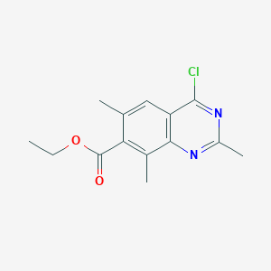 molecular formula C14H15ClN2O2 B11842969 Ethyl 4-chloro-2,6,8-trimethylquinazoline-7-carboxylate CAS No. 89200-69-1