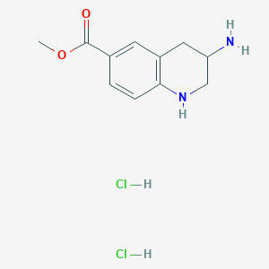 molecular formula C11H16Cl2N2O2 B11842990 Methyl 3-amino-1,2,3,4-tetrahydroquinoline-6-carboxylate dihydrochloride 