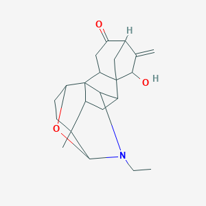 molecular formula C22H29NO3 B118430 Songoramine CAS No. 23179-78-4