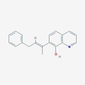 molecular formula C19H17NO B11843006 7-(4-Phenylbut-2-en-2-yl)quinolin-8-ol 