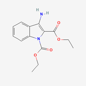 molecular formula C14H16N2O4 B11843022 Diethyl 3-amino-1H-indole-1,2-dicarboxylate 