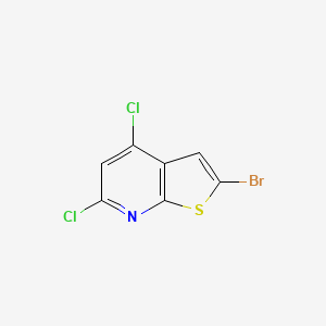molecular formula C7H2BrCl2NS B11843024 2-Bromo-4,6-dichlorothieno[2,3-b]pyridine 