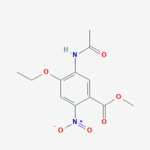 molecular formula C12H14N2O6 B11843101 Methyl 5-acetamido-4-ethoxy-2-nitrobenzoate CAS No. 1201080-23-0