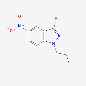 molecular formula C10H10BrN3O2 B11843192 3-Bromo-5-nitro-1-propyl-1H-indazole 