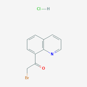 molecular formula C11H9BrClNO B11843215 2-Bromo-1-(quinolin-8-yl)ethanone hydrochloride 