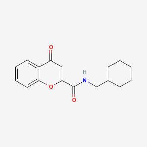 molecular formula C17H19NO3 B11843278 N-(Cyclohexylmethyl)-4-oxo-4H-chromene-2-carboxamide CAS No. 730993-42-7
