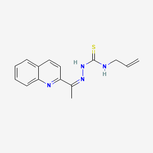 molecular formula C15H16N4S B11843300 N-Allyl-2-(1-(quinolin-2-yl)ethylidene)hydrazinecarbothioamide 