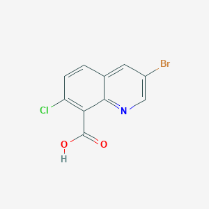 molecular formula C10H5BrClNO2 B11843324 3-Bromo-7-chloroquinoline-8-carboxylic acid CAS No. 115813-22-4