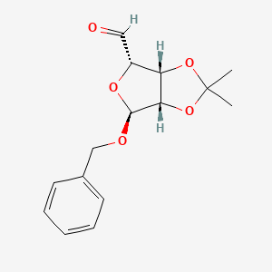 molecular formula C15H18O5 B11843337 (3aS,4S,6S,6aS)-6-(Benzyloxy)-2,2-dimethyltetrahydrofuro[3,4-d][1,3]dioxole-4-carbaldehyde 