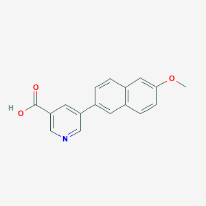 molecular formula C17H13NO3 B11843345 5-(6-Methoxynaphthalen-2-yl)nicotinic acid 