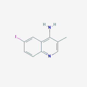 molecular formula C10H9IN2 B11843372 6-Iodo-3-methylquinolin-4-amine 