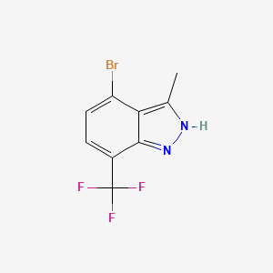 molecular formula C9H6BrF3N2 B11843388 4-Bromo-3-methyl-7-(trifluoromethyl)-1H-indazole 