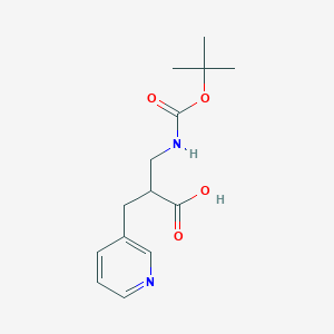 molecular formula C14H20N2O4 B11843397 3-((tert-Butoxycarbonyl)amino)-2-(pyridin-3-ylmethyl)propanoic acid CAS No. 1114567-17-7