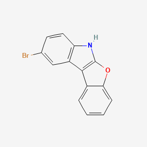 molecular formula C14H8BrNO B11843407 9-Bromo-6H-benzofuro[2,3-b]indole 
