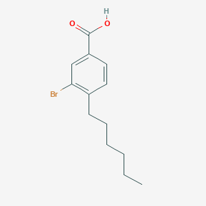molecular formula C13H17BrO2 B11843414 3-Bromo-4-hexylbenzoic acid CAS No. 1131594-18-7