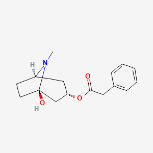 molecular formula C16H21NO3 B11843424 [(1R,3S,5R)-1-hydroxy-8-methyl-8-azabicyclo[3.2.1]octan-3-yl] 2-phenylacetate 