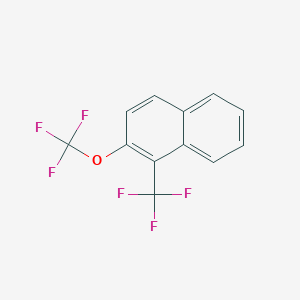 molecular formula C12H6F6O B11843467 2-(Trifluoromethoxy)-1-(trifluoromethyl)naphthalene 