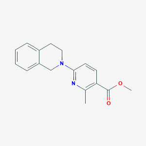 molecular formula C17H18N2O2 B11843469 Methyl 6-(3,4-dihydroisoquinolin-2(1H)-yl)-2-methylnicotinate 
