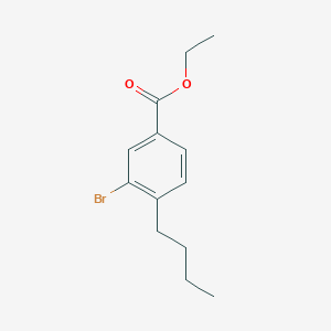 molecular formula C13H17BrO2 B11843497 Ethyl 3-bromo-4-butylbenzoate CAS No. 1131594-21-2