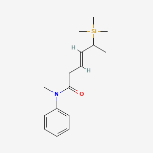 molecular formula C16H25NOSi B11843622 N-Methyl-N-phenyl-5-(trimethylsilyl)hex-3-enamide 