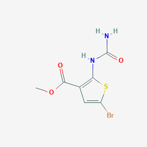 molecular formula C7H7BrN2O3S B11843651 Methyl 5-bromo-2-ureidothiophene-3-carboxylate 