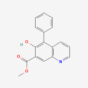 molecular formula C17H13NO3 B11843657 Methyl 6-hydroxy-5-phenylquinoline-7-carboxylate CAS No. 87988-16-7