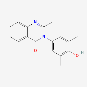 molecular formula C17H16N2O2 B11843672 4(3H)-Quinazolinone, 3-(3,5-dimethyl-4-hydroxyphenyl)-2-methyl- CAS No. 27945-43-3