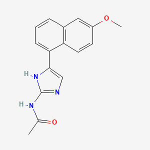molecular formula C16H15N3O2 B11843685 N-[5-(6-methoxynaphthalen-1-yl)-1H-imidazol-2-yl]acetamide CAS No. 650626-17-8