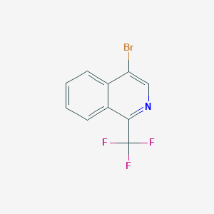 molecular formula C10H5BrF3N B11843690 4-Bromo-1-(trifluoromethyl)isoquinoline 