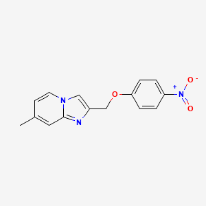 molecular formula C15H13N3O3 B11843709 7-Methyl-2-((4-nitrophenoxy)methyl)imidazo[1,2-a]pyridine CAS No. 183365-21-1