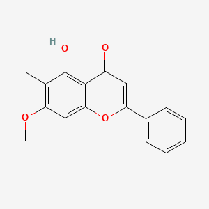molecular formula C17H14O4 B11843758 5-Hydroxy-7-methoxy-6-methylflavone CAS No. 55969-57-8