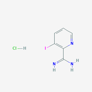 molecular formula C6H7ClIN3 B11843785 3-Iodopicolinimidamide hydrochloride CAS No. 1179362-93-6