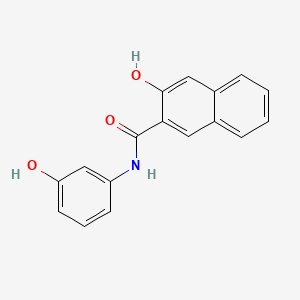 molecular formula C17H13NO3 B11843789 3-Hydroxy-N-(3-hydroxyphenyl)naphthalene-2-carboxamide CAS No. 54023-77-7