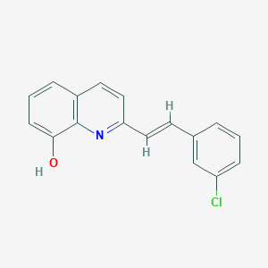 molecular formula C17H12ClNO B11843824 2-(3-Chlorostyryl)quinolin-8-ol 