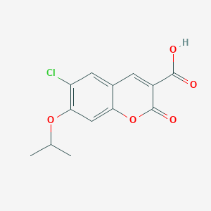molecular formula C13H11ClO5 B11843826 6-Chloro-7-isopropoxy-2-oxo-2H-chromene-3-carboxylic acid 