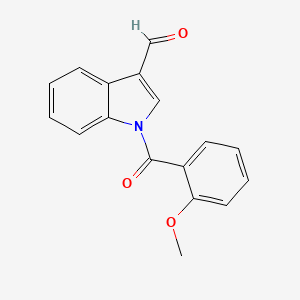 molecular formula C17H13NO3 B11843831 1-(2-Methoxybenzoyl)-1H-indole-3-carbaldehyde 