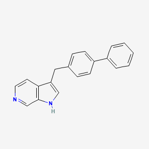 molecular formula C20H16N2 B11843846 3-([1,1'-Biphenyl]-4-ylmethyl)-1H-pyrrolo[2,3-c]pyridine 