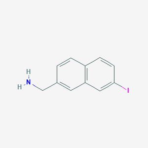 molecular formula C11H10IN B11843863 2-(Aminomethyl)-7-iodonaphthalene 