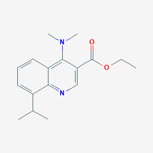 molecular formula C17H22N2O2 B11843865 Ethyl 4-(dimethylamino)-8-isopropylquinoline-3-carboxylate 